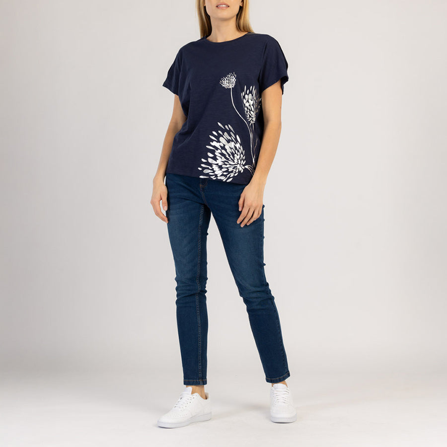 TEEZY – Damen-T-Shirt aus Baumwolle mit Print